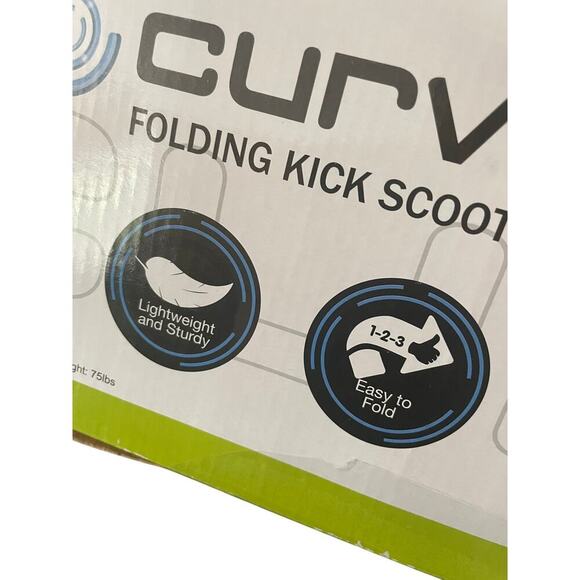 FOLDING SCOOTER FOR AGES 5-8 YEARS OLD CURVE BRAND LIGHTWEIGHT STURDY GREEN - Picture 8 of 14